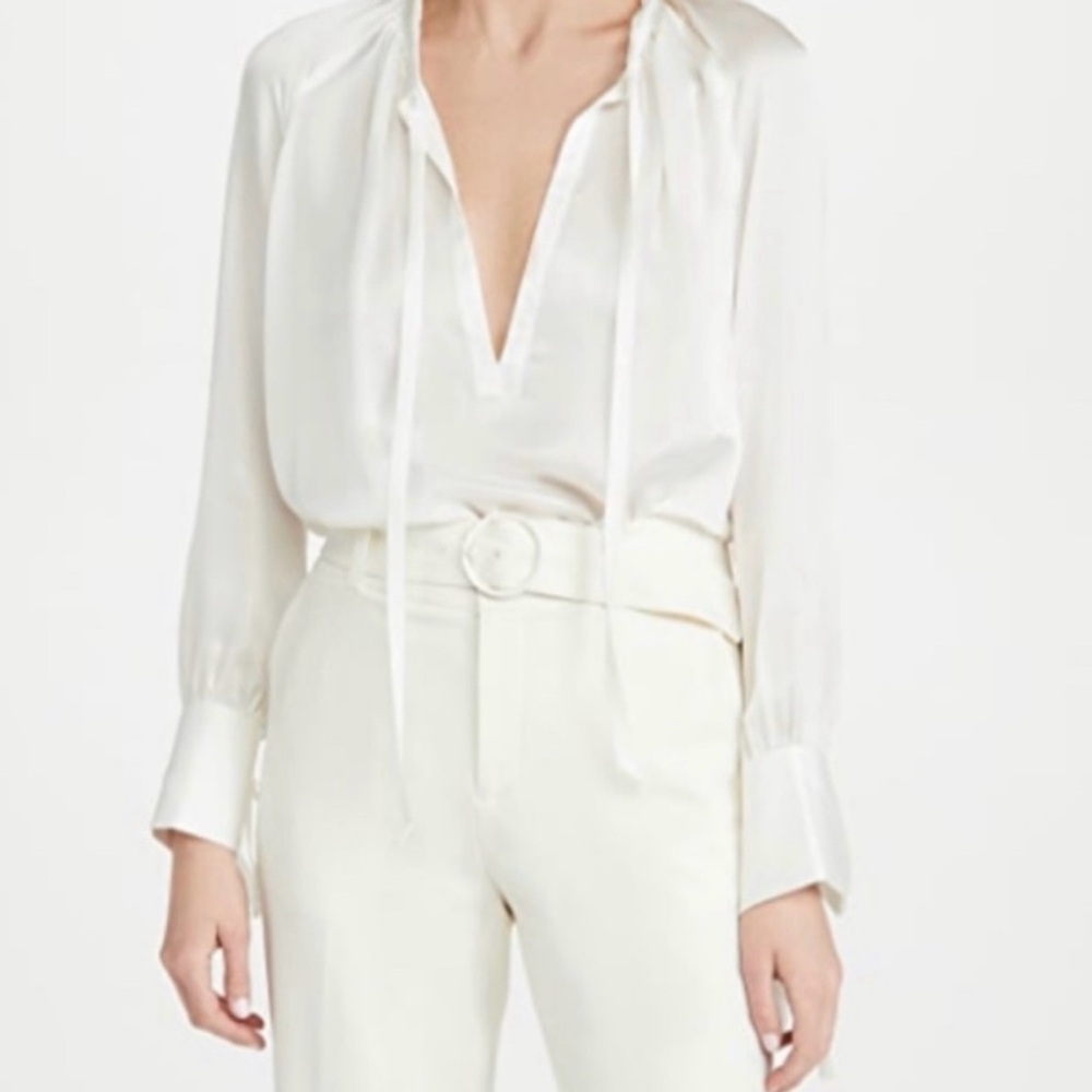 Club Monaco Free Flowing Long Sleeve white Blouse